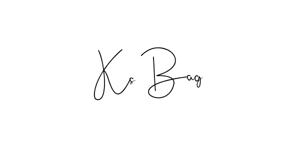 if you are searching for the best signature style for your name Ks Bag. so please give up your signature search. here we have designed multiple signature styles  using Andilay-7BmLP. Ks Bag signature style 4 images and pictures png