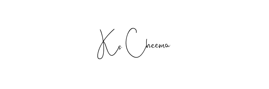 Also we have Ks Cheema name is the best signature style. Create professional handwritten signature collection using Andilay-7BmLP autograph style. Ks Cheema signature style 4 images and pictures png