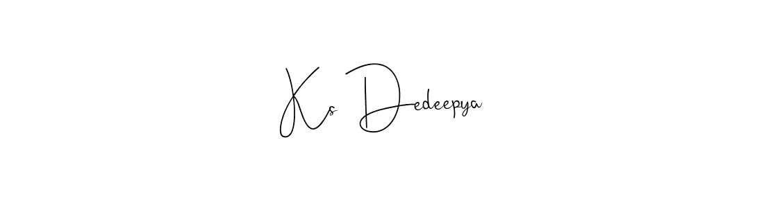 Make a beautiful signature design for name Ks Dedeepya. Use this online signature maker to create a handwritten signature for free. Ks Dedeepya signature style 4 images and pictures png