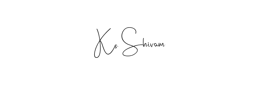 Design your own signature with our free online signature maker. With this signature software, you can create a handwritten (Andilay-7BmLP) signature for name Ks Shivam. Ks Shivam signature style 4 images and pictures png