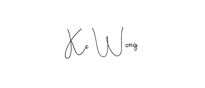 if you are searching for the best signature style for your name Ks Wong. so please give up your signature search. here we have designed multiple signature styles  using Andilay-7BmLP. Ks Wong signature style 4 images and pictures png
