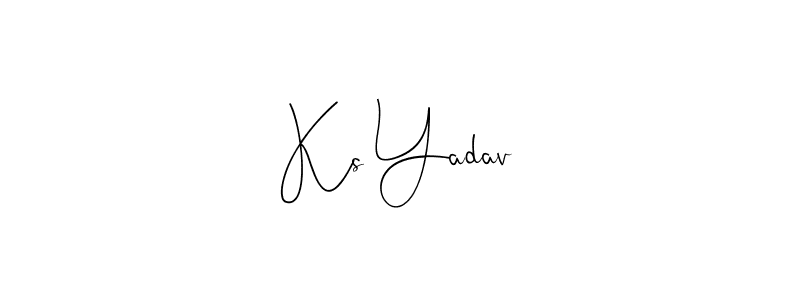 Also You can easily find your signature by using the search form. We will create Ks Yadav name handwritten signature images for you free of cost using Andilay-7BmLP sign style. Ks Yadav signature style 4 images and pictures png