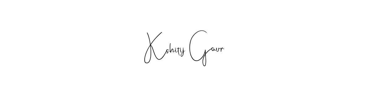 Kshitij Gaur stylish signature style. Best Handwritten Sign (Andilay-7BmLP) for my name. Handwritten Signature Collection Ideas for my name Kshitij Gaur. Kshitij Gaur signature style 4 images and pictures png