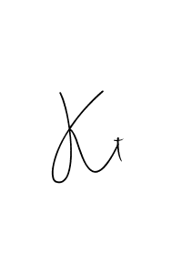 How to make Kt signature? Andilay-7BmLP is a professional autograph style. Create handwritten signature for Kt name. Kt signature style 4 images and pictures png