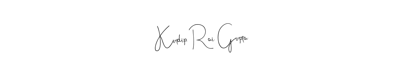 Use a signature maker to create a handwritten signature online. With this signature software, you can design (Andilay-7BmLP) your own signature for name Kuldip Rai Gupta. Kuldip Rai Gupta signature style 4 images and pictures png