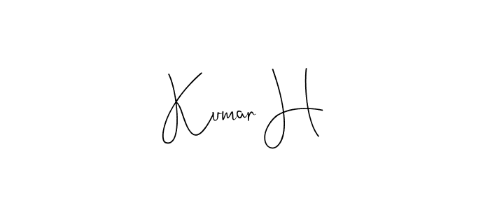 How to make Kumar H signature? Andilay-7BmLP is a professional autograph style. Create handwritten signature for Kumar H name. Kumar H signature style 4 images and pictures png