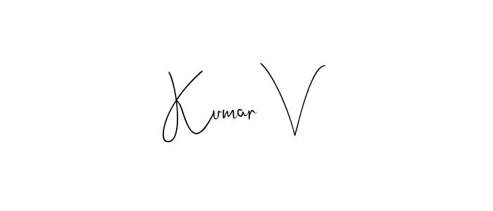 Also You can easily find your signature by using the search form. We will create Kumar V name handwritten signature images for you free of cost using Andilay-7BmLP sign style. Kumar V signature style 4 images and pictures png