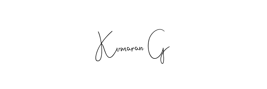 The best way (Andilay-7BmLP) to make a short signature is to pick only two or three words in your name. The name Kumaran G include a total of six letters. For converting this name. Kumaran G signature style 4 images and pictures png