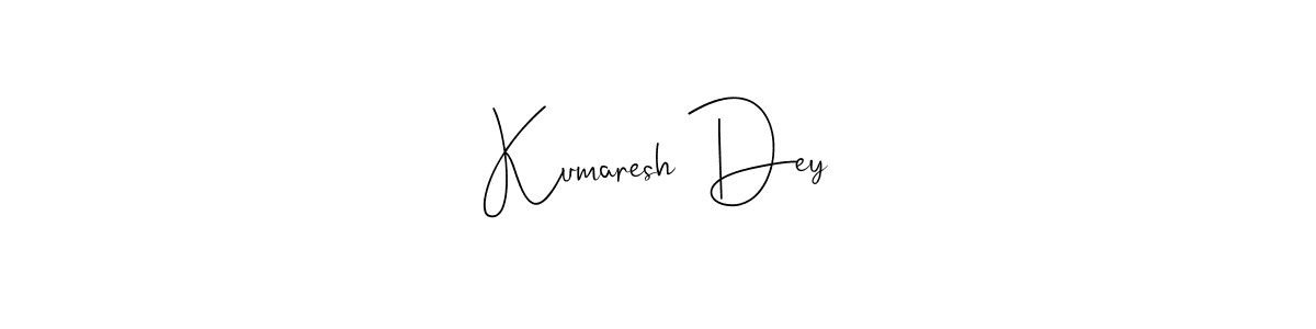 if you are searching for the best signature style for your name Kumaresh Dey. so please give up your signature search. here we have designed multiple signature styles  using Andilay-7BmLP. Kumaresh Dey signature style 4 images and pictures png