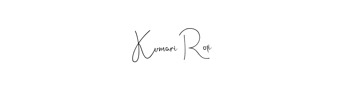 Similarly Andilay-7BmLP is the best handwritten signature design. Signature creator online .You can use it as an online autograph creator for name Kumari Roli. Kumari Roli signature style 4 images and pictures png