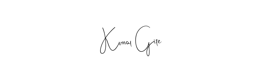Design your own signature with our free online signature maker. With this signature software, you can create a handwritten (Andilay-7BmLP) signature for name Kunal Gite. Kunal Gite signature style 4 images and pictures png