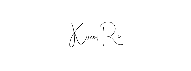 This is the best signature style for the Kunal Rc name. Also you like these signature font (Andilay-7BmLP). Mix name signature. Kunal Rc signature style 4 images and pictures png