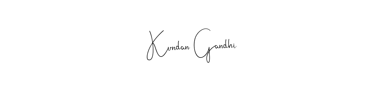 This is the best signature style for the Kundan Gandhi name. Also you like these signature font (Andilay-7BmLP). Mix name signature. Kundan Gandhi signature style 4 images and pictures png