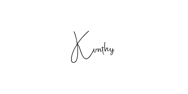 if you are searching for the best signature style for your name Kunthy. so please give up your signature search. here we have designed multiple signature styles  using Andilay-7BmLP. Kunthy signature style 4 images and pictures png