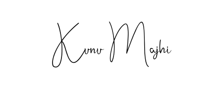Try this chic Kunu Majhi handwritten sign style. Using Andilay-7BmLP font elements, it gives your name a sleek, memorable identity. Kunu Majhi signature style 4 images and pictures png