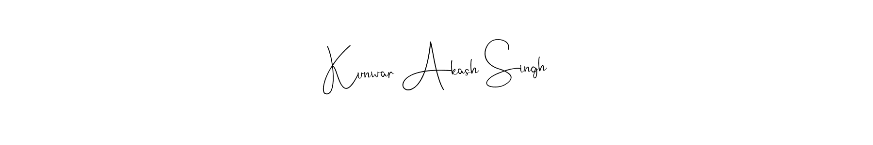 Make a beautiful signature design for name Kunwar Akash Singh. With this signature (Andilay-7BmLP) style, you can create a handwritten signature for free. Kunwar Akash Singh signature style 4 images and pictures png