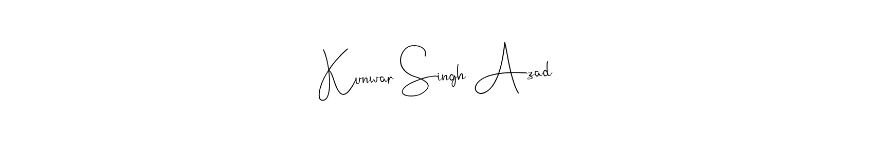 Design your own signature with our free online signature maker. With this signature software, you can create a handwritten (Andilay-7BmLP) signature for name Kunwar Singh Azad. Kunwar Singh Azad signature style 4 images and pictures png