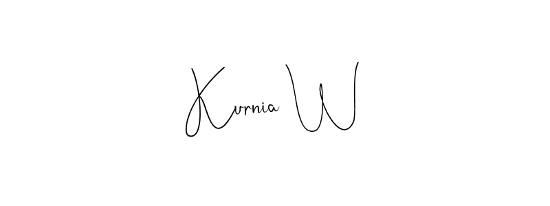 Create a beautiful signature design for name Kurnia W. With this signature (Andilay-7BmLP) fonts, you can make a handwritten signature for free. Kurnia W signature style 4 images and pictures png