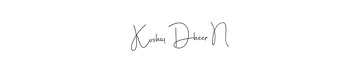 if you are searching for the best signature style for your name Kushal Dheer N. so please give up your signature search. here we have designed multiple signature styles  using Andilay-7BmLP. Kushal Dheer N signature style 4 images and pictures png