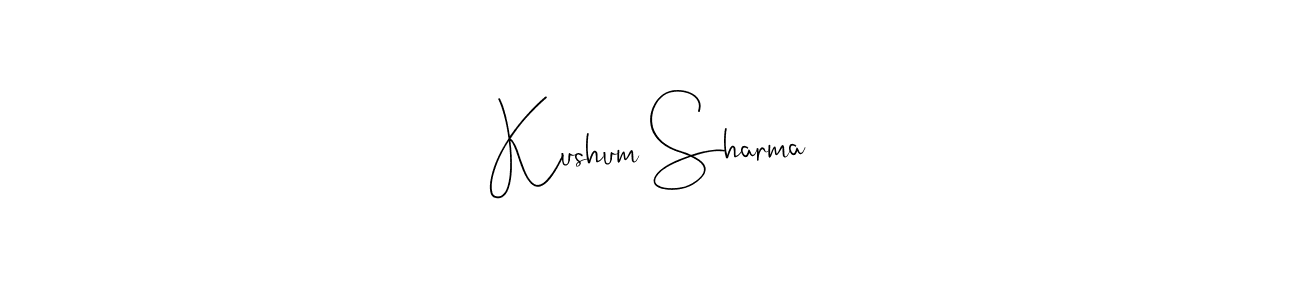 Kushum Sharma stylish signature style. Best Handwritten Sign (Andilay-7BmLP) for my name. Handwritten Signature Collection Ideas for my name Kushum Sharma. Kushum Sharma signature style 4 images and pictures png