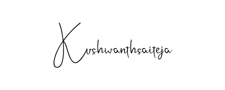 Generate high-definition signature styles for Kushwanthsaiteja. The Andilay-7BmLP typeface ensures crisp legibility and sophisticated design. Kushwanthsaiteja signature style 4 images and pictures png