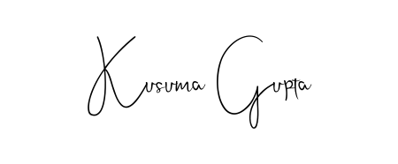 Try this chic Kusuma Gupta handwritten sign style. Using Andilay-7BmLP font elements, it gives your name a sleek, memorable identity. Kusuma Gupta signature style 4 images and pictures png