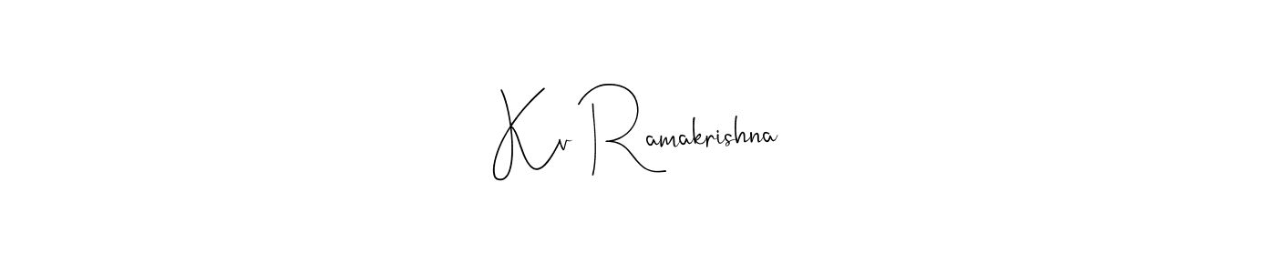 Make a beautiful signature design for name Kv Ramakrishna. Use this online signature maker to create a handwritten signature for free. Kv Ramakrishna signature style 4 images and pictures png