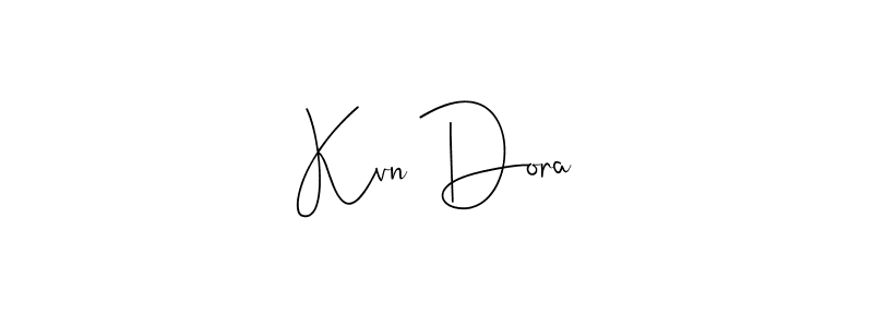 Also You can easily find your signature by using the search form. We will create Kvn Dora name handwritten signature images for you free of cost using Andilay-7BmLP sign style. Kvn Dora signature style 4 images and pictures png