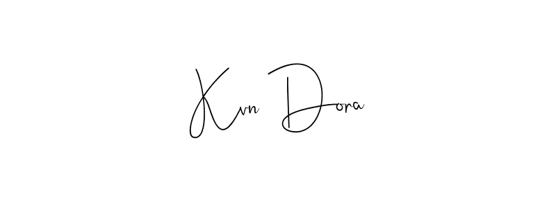 Also You can easily find your signature by using the search form. We will create Kvn Dora name handwritten signature images for you free of cost using Andilay-7BmLP sign style. Kvn Dora signature style 4 images and pictures png