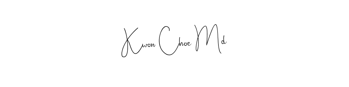 The best way (Andilay-7BmLP) to make a short signature is to pick only two or three words in your name. The name Kwon Choe Md include a total of six letters. For converting this name. Kwon Choe Md signature style 4 images and pictures png
