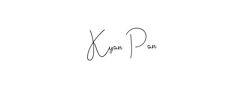 if you are searching for the best signature style for your name Kyan Pan. so please give up your signature search. here we have designed multiple signature styles  using Andilay-7BmLP. Kyan Pan signature style 4 images and pictures png
