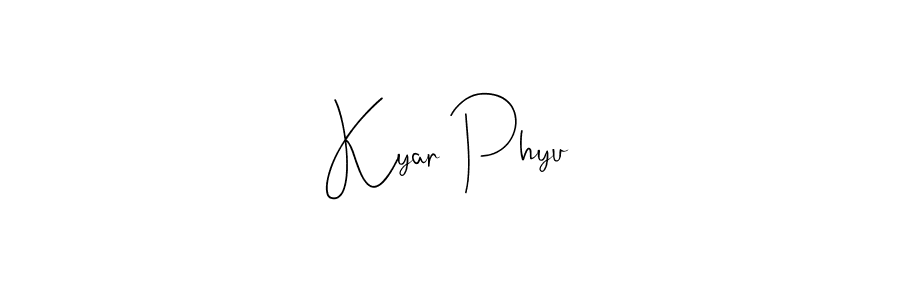 Use a signature maker to create a handwritten signature online. With this signature software, you can design (Andilay-7BmLP) your own signature for name Kyar Phyu. Kyar Phyu signature style 4 images and pictures png