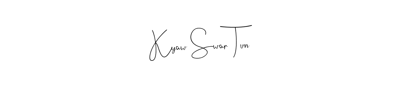 Once you've used our free online signature maker to create your best signature Andilay-7BmLP style, it's time to enjoy all of the benefits that Kyaw Swar Tun name signing documents. Kyaw Swar Tun signature style 4 images and pictures png