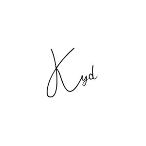 Also we have Kyd name is the best signature style. Create professional handwritten signature collection using Andilay-7BmLP autograph style. Kyd signature style 4 images and pictures png