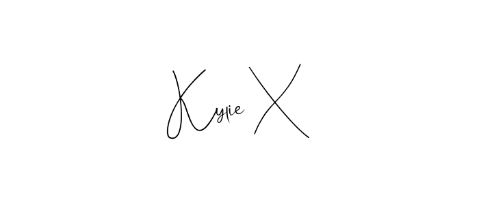 Use a signature maker to create a handwritten signature online. With this signature software, you can design (Andilay-7BmLP) your own signature for name Kylie X. Kylie X signature style 4 images and pictures png