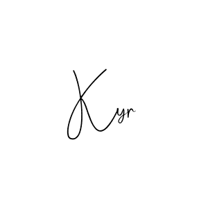 How to make Kyr signature? Andilay-7BmLP is a professional autograph style. Create handwritten signature for Kyr name. Kyr signature style 4 images and pictures png