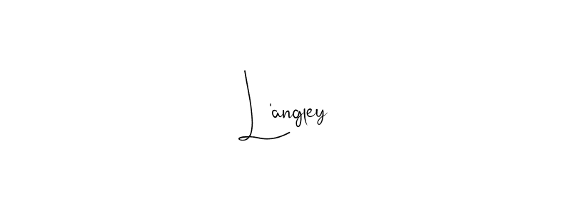 How to make L'angley name signature. Use Andilay-7BmLP style for creating short signs online. This is the latest handwritten sign. L'angley signature style 4 images and pictures png