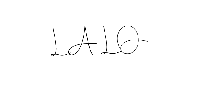 Create a beautiful signature design for name L A L O. With this signature (Andilay-7BmLP) fonts, you can make a handwritten signature for free. L A L O signature style 4 images and pictures png