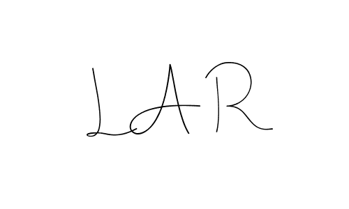Make a beautiful signature design for name L A R. With this signature (Andilay-7BmLP) style, you can create a handwritten signature for free. L A R signature style 4 images and pictures png