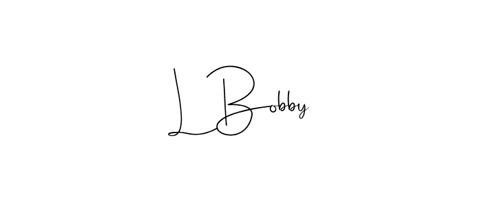 How to make L Bobby name signature. Use Andilay-7BmLP style for creating short signs online. This is the latest handwritten sign. L Bobby signature style 4 images and pictures png