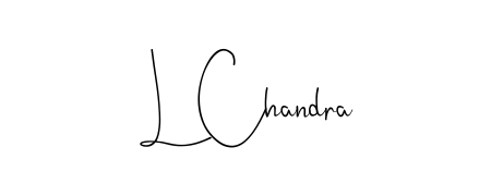 Create an unforgettable impression when signing with L Chandra name styled in Andilay-7BmLP typography. 100% free online generator. L Chandra signature style 4 images and pictures png