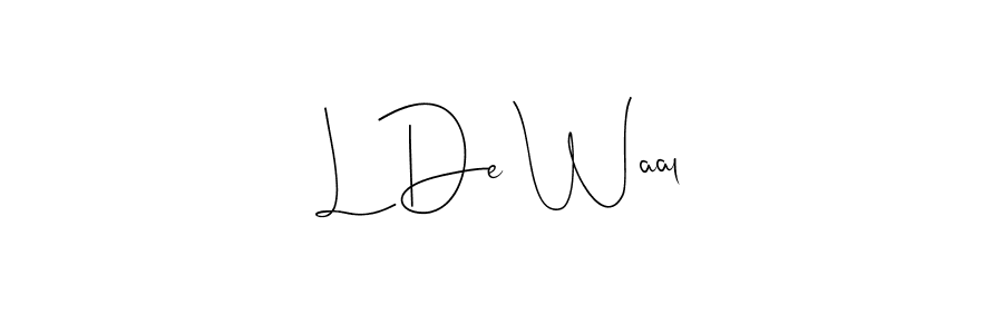 Andilay-7BmLP is a professional signature style that is perfect for those who want to add a touch of class to their signature. It is also a great choice for those who want to make their signature more unique. Get L De Waal name to fancy signature for free. L De Waal signature style 4 images and pictures png