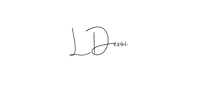 Make a beautiful signature design for name L Desai. Use this online signature maker to create a handwritten signature for free. L Desai signature style 4 images and pictures png