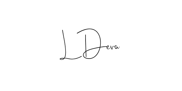 Use a signature maker to create a handwritten signature online. With this signature software, you can design (Andilay-7BmLP) your own signature for name L Deva. L Deva signature style 4 images and pictures png