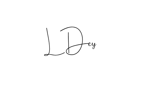 Also You can easily find your signature by using the search form. We will create L Dey name handwritten signature images for you free of cost using Andilay-7BmLP sign style. L Dey signature style 4 images and pictures png