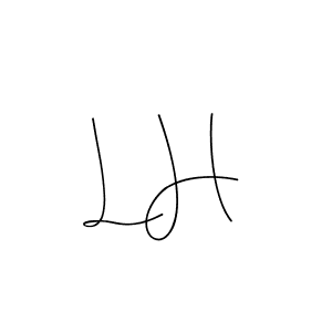 How to make L H name signature. Use Andilay-7BmLP style for creating short signs online. This is the latest handwritten sign. L H signature style 4 images and pictures png