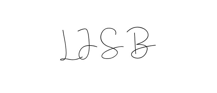 The best way (Andilay-7BmLP) to make a short signature is to pick only two or three words in your name. The name L J S B include a total of six letters. For converting this name. L J S B signature style 4 images and pictures png