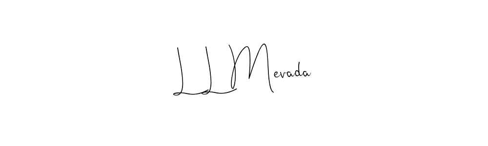 How to Draw L L Mevada signature style? Andilay-7BmLP is a latest design signature styles for name L L Mevada. L L Mevada signature style 4 images and pictures png