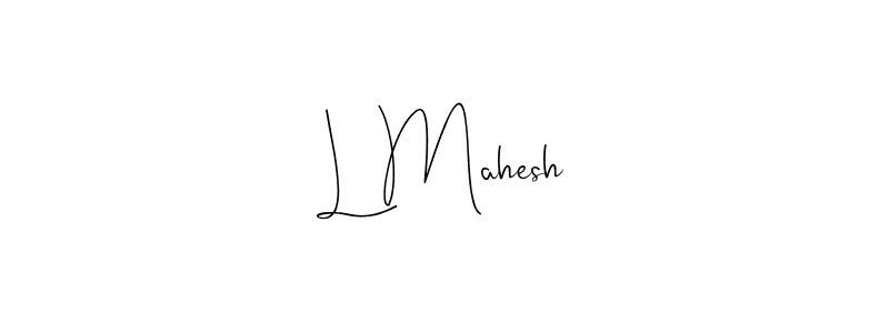 The best way (Andilay-7BmLP) to make a short signature is to pick only two or three words in your name. The name L Mahesh include a total of six letters. For converting this name. L Mahesh signature style 4 images and pictures png