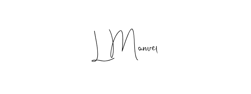 The best way (Andilay-7BmLP) to make a short signature is to pick only two or three words in your name. The name L Manuel include a total of six letters. For converting this name. L Manuel signature style 4 images and pictures png